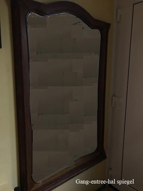 Grote spiegel, in gang entree hal., Antiek en Kunst, Ophalen, 100 tot 150 cm, 50 tot 100 cm, Rechthoekig