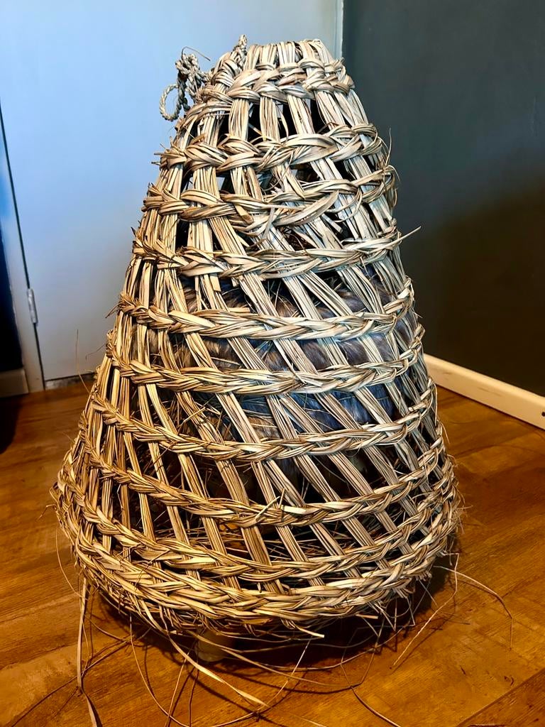 Nieuwe Grote Zeegras Hangkap - Natuurlijke Sfeermaker, Beige, Nieuw, Ophalen of Verzenden, 50 cm of meer