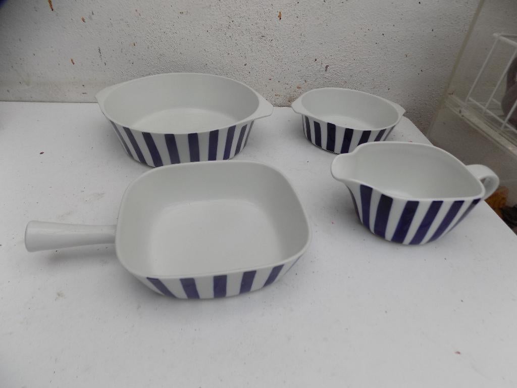 Deens keramiek Dan-lld Lyngby Porcelein kobaltblauw vintage, Ophalen of Verzenden, Gebruikt