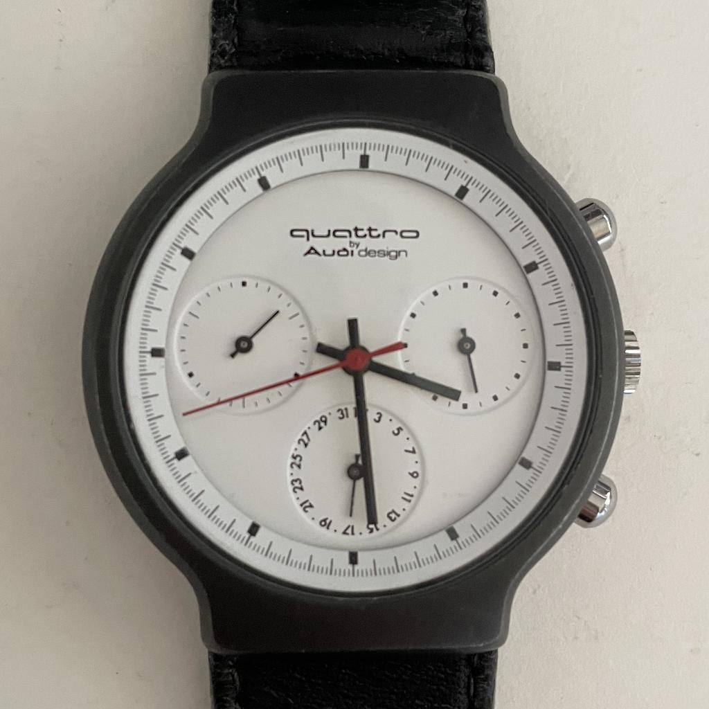 quattro by Audidesign horloge, Overige merken, Staal, Polshorloge, Ophalen of Verzenden