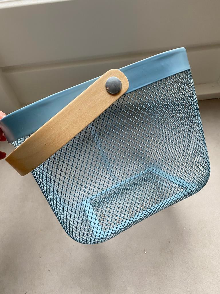 Draadmand, Huis en Inrichting, Overige materialen, Mand, Vierkant, Ophalen of Verzenden