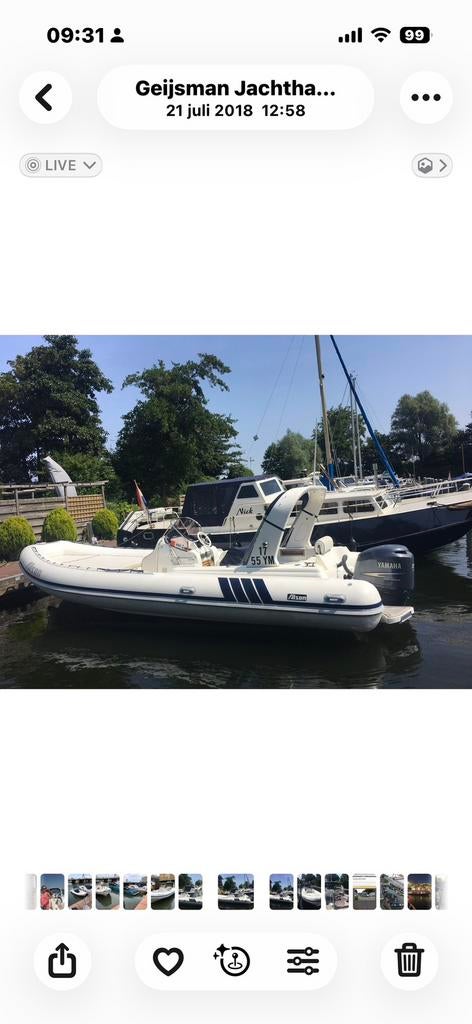 Alson 750 Flash, 250pk Ribboot met trailer, Ophalen, Gebruikt, Yamaha, Benzine