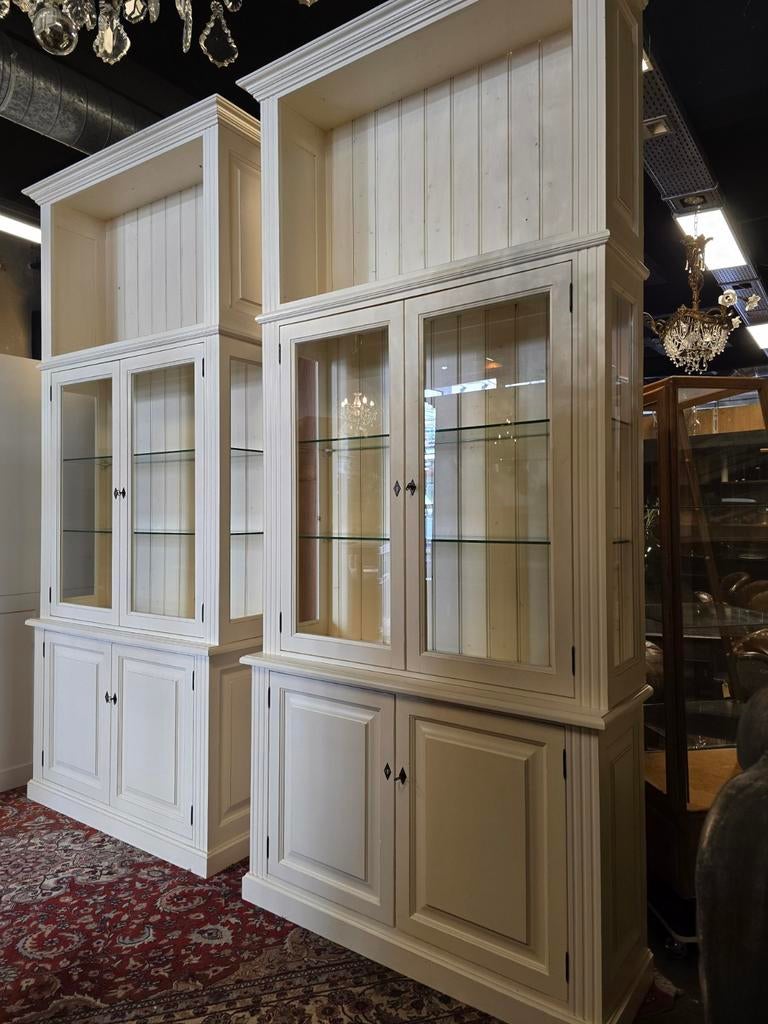 Set! Schitterende vitrinekasten | buffetkasten | boekenkast, Huis en Inrichting, Kasten | Buffetkasten, 100 tot 150 cm, 200 cm of meer