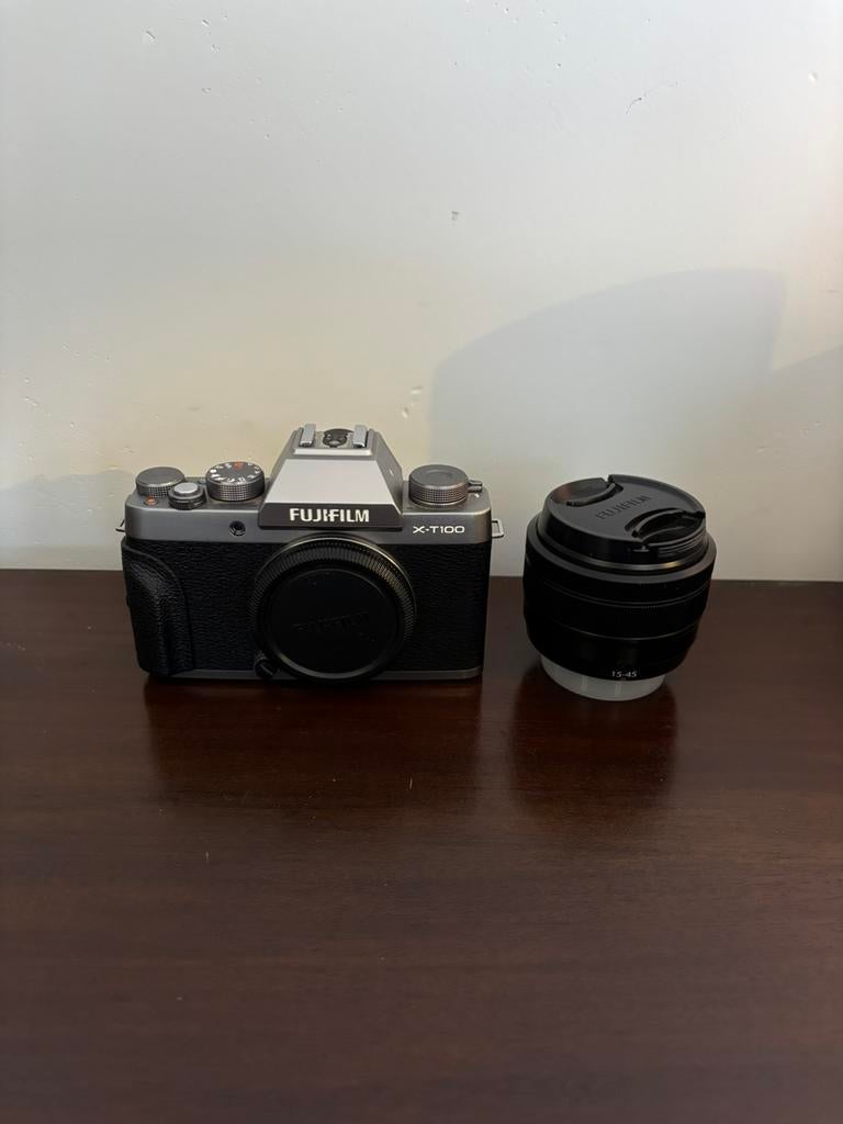 Fujifilm X-T100 met kit lens, Ophalen of Verzenden, Zo goed als nieuw, Fuji, Geen optische zoom