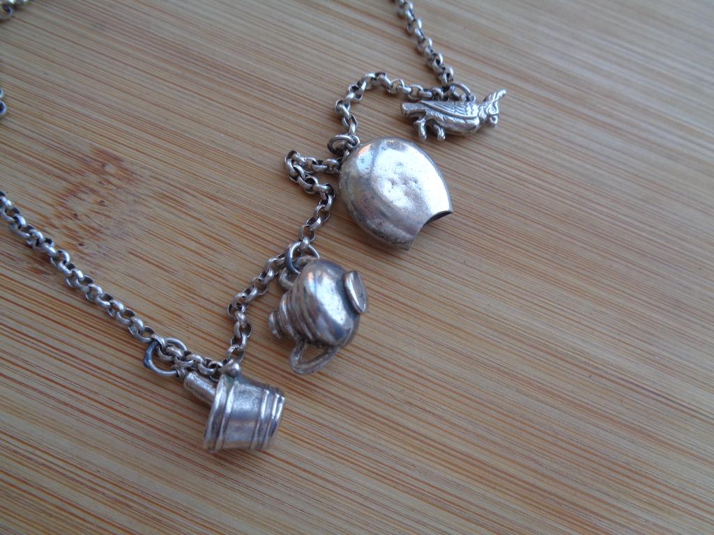 zilveren bedel ketting [1120], Verzenden, Zilver, Ketting