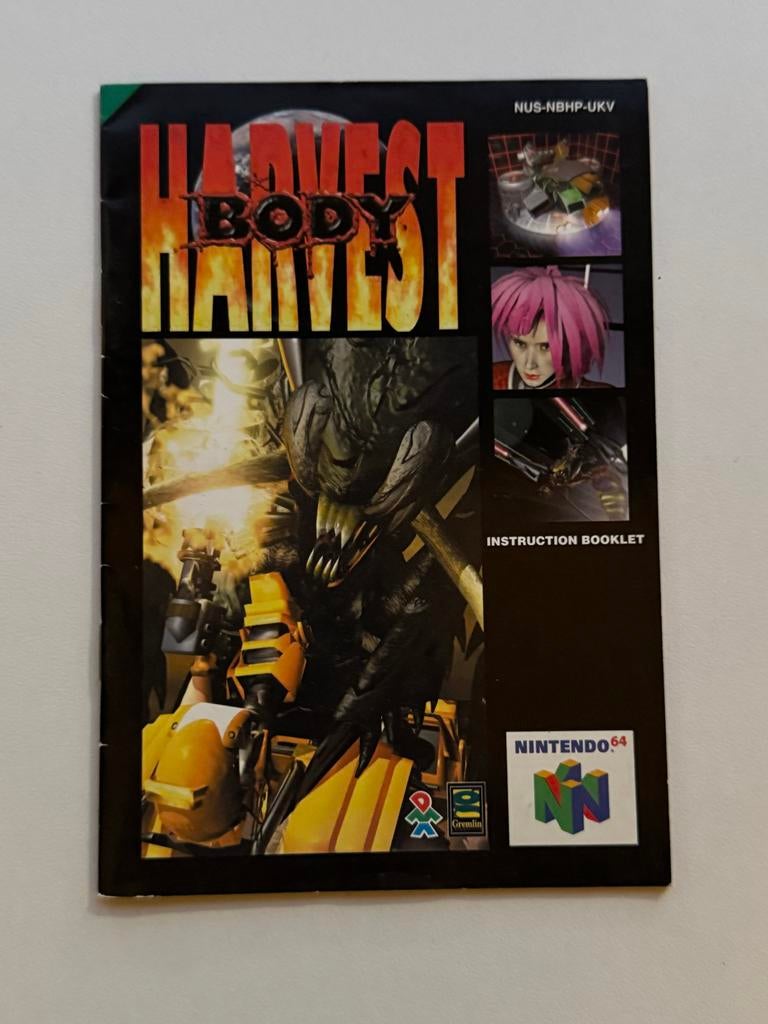 Harvest Body Handleiding Nintendo 64, Spelcomputers en Games, Games | Nintendo 64, Gebruikt, Overige genres, 1 speler, Vanaf 3 jaar