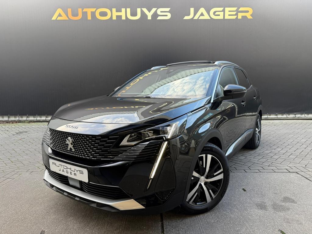 Peugeot 3008 1.6 HYbrid 225 GT Panorama Carplay Facelift Cam, Zwart, 4 cilinders, 1600 cc, Leder en Stof