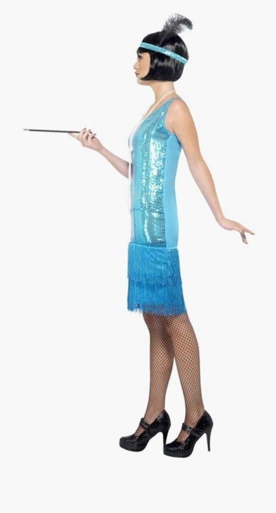 The great Gatsby jurk dames, Blauw, Nieuw, Ophalen of Verzenden, Maat 36 (S)