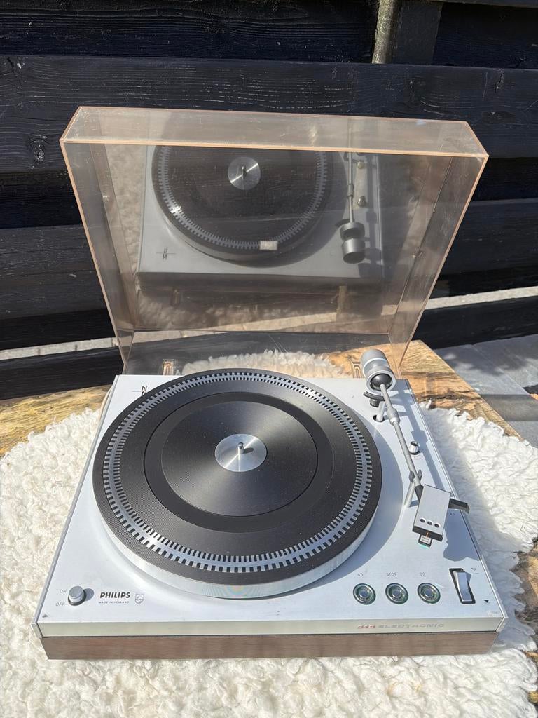 Vintage Philips platenspeler 212 Electronic, Ophalen, Gebruikt, Platenspeler, Philips