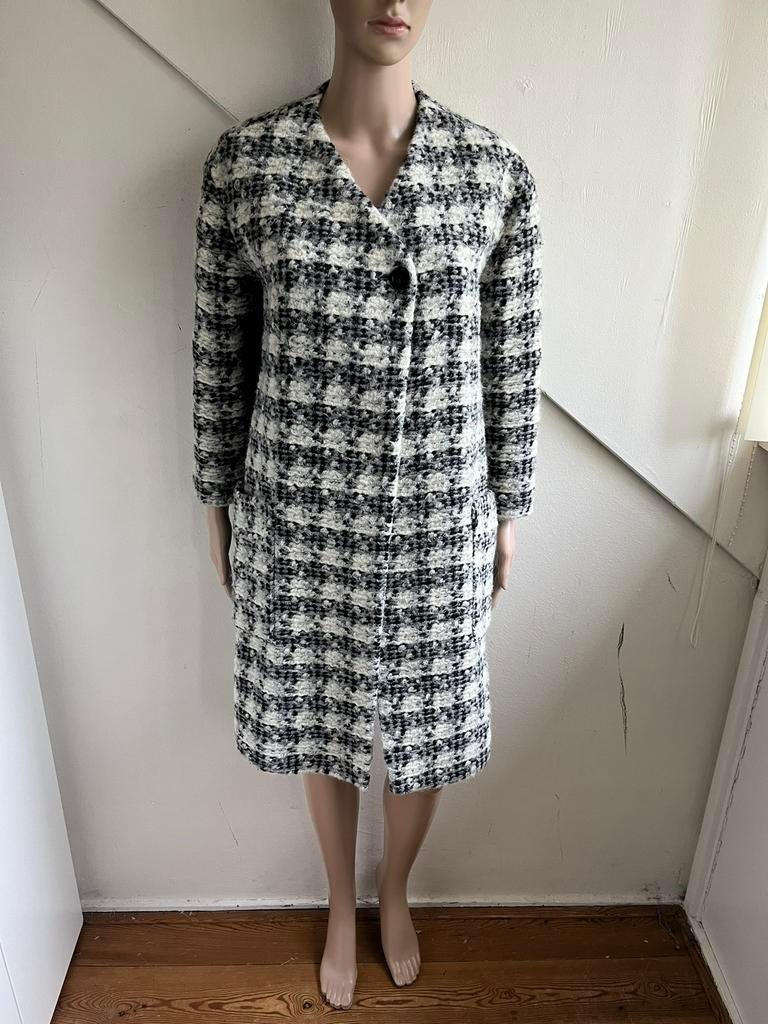 Kyra & Ko lange zomerjas overjas maat 38 M zwart wit, Kleding | Dames, Jassen | Zomer, Ophalen of Verzenden, Zo goed als nieuw