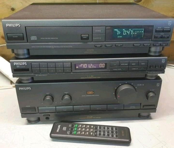 Philips set versterker fa261 + tuner ft261 + cd speler cd230, Ophalen of Verzenden, Philips