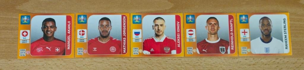 Panini EURO 2020 | 5 stickers, Ophalen of Verzenden, Zo goed als nieuw, Buitenlandse clubs, Poster, Plaatje of Sticker