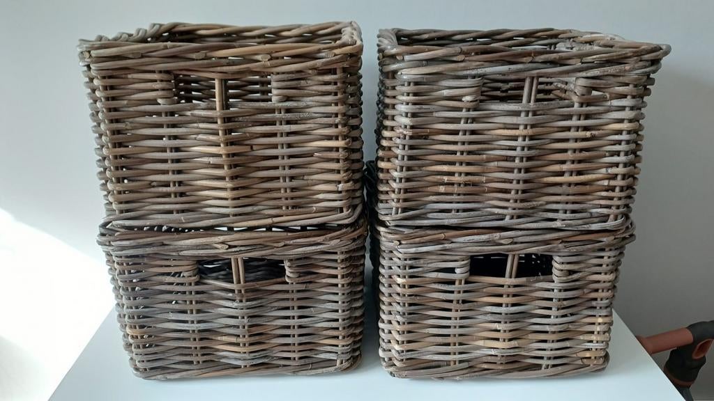Rieten manden, Huis en Inrichting, Ophalen of Verzenden, Gebruikt, Rechthoekig, Riet