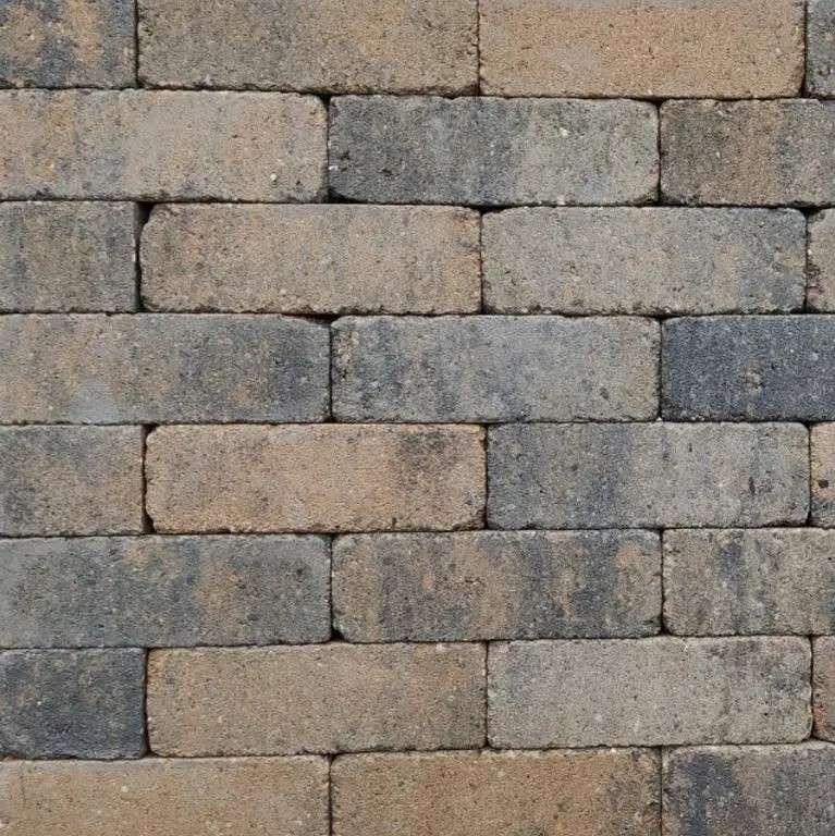 Restpartij getrommelde dikformaat klinkers Musselkalk 8 cm, Niet ingevuld, Nieuw, Ophalen of Verzenden, 10 m² of meer