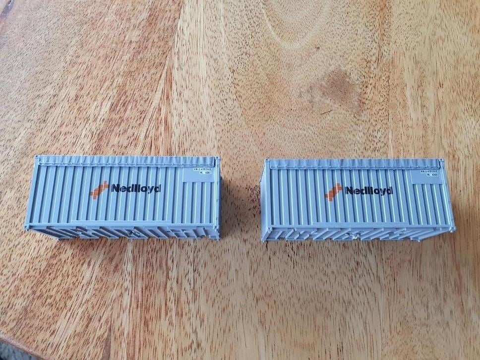 2 x roco containers 20 ft nieuw, Gelijkstroom, Ophalen of Verzenden, Roco, Nieuw