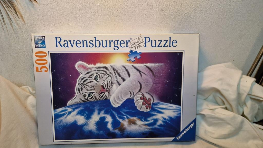2 puzzels ravensburger tijger Europa 500 stukjes, Ophalen of Verzenden, 500 t/m 1500 stukjes, Zo goed als nieuw