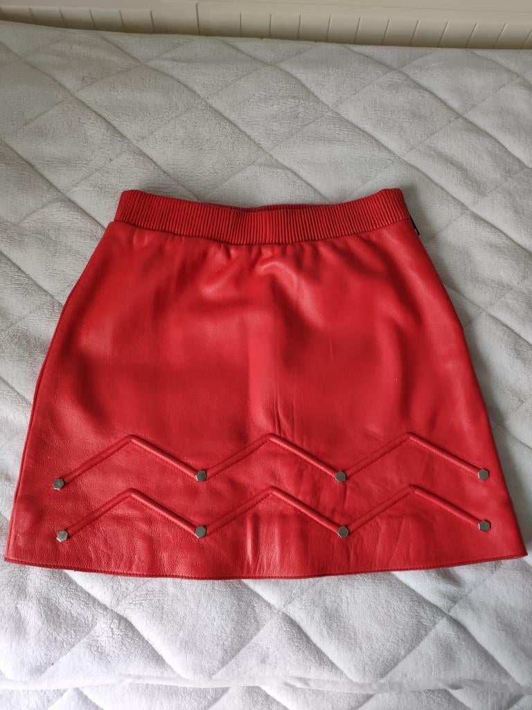 Nikkie Plessen Maddi skirt coral echt lamsleer 34 XS nieuw, Nieuw, Ophalen of Verzenden, Nikkie, Maat 34 (XS) of kleiner