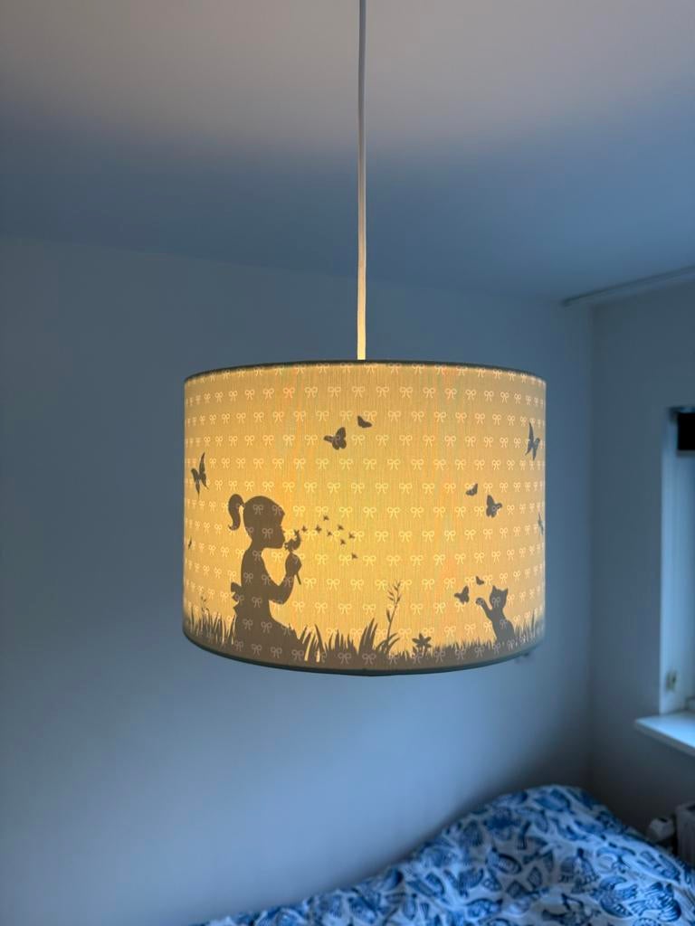 Kinder hanglamp Silhouet Dandelion groen - Land of Kids, Ophalen, Nieuw, Stof, Minder dan 50 cm
