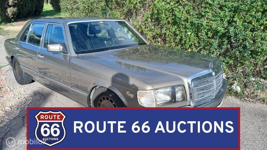 Mercedes-Benz 560 SEL | 1988 | Route 66 Auctions, Auto's, Overige carrosserieën, Zwart, Mercedes-Benz, Bedrijf
