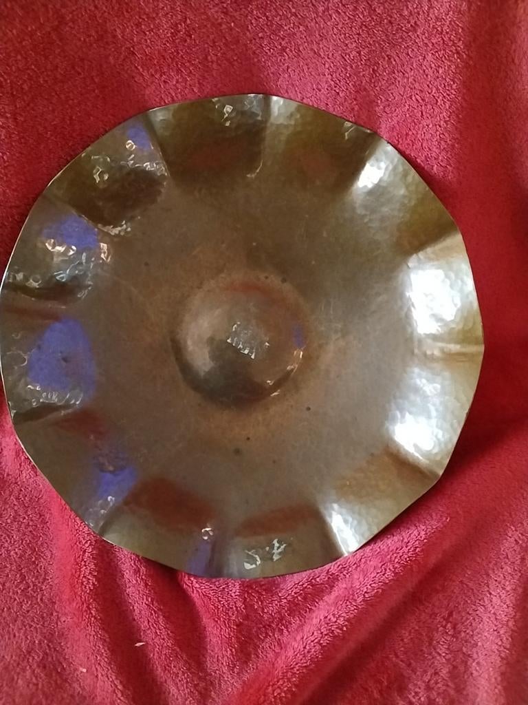 Koperen schaal met gehamerd uiterlijk, Ophalen of Verzenden