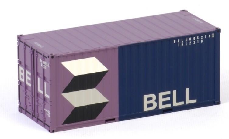 WSI 20 FT CONTAINER - BELL, Hobby en Vrije tijd, Modelauto's | 1:50, Nieuw, Bus of Vrachtwagen, Wsi, Ophalen of Verzenden