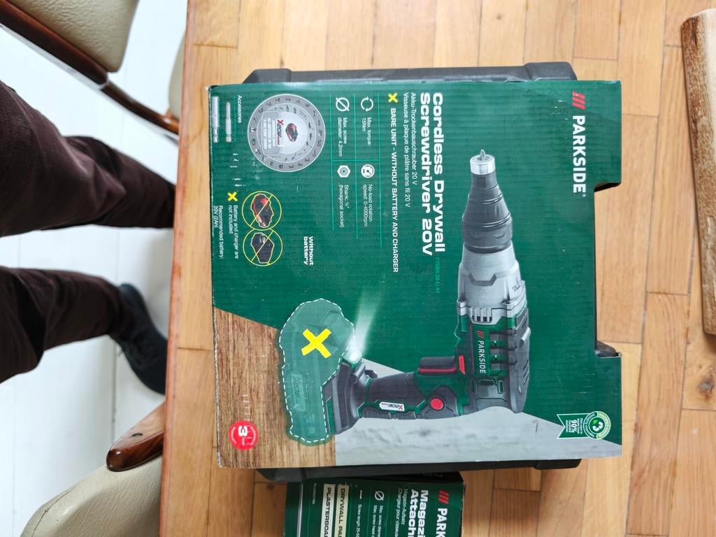 Parkside accuschroefboormachine 20V met magazijn, Ophalen of Verzenden