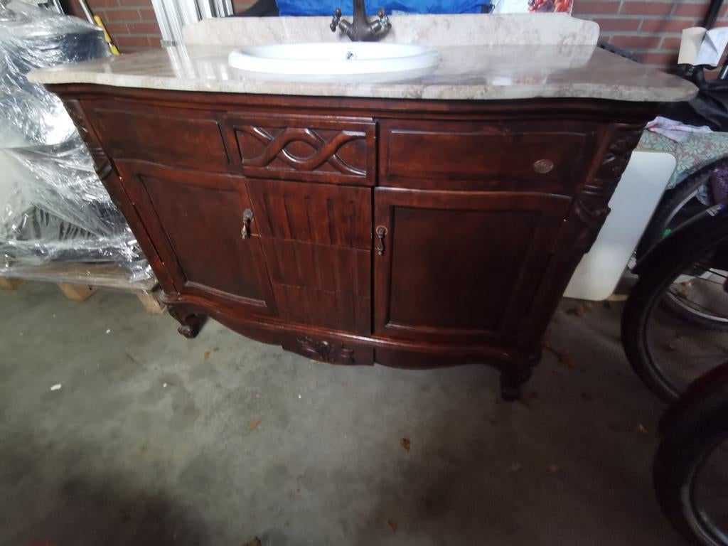 Badmeubel met spiegel., Ophalen, Zo goed als nieuw, 25 tot 50 cm, 50 tot 100 cm