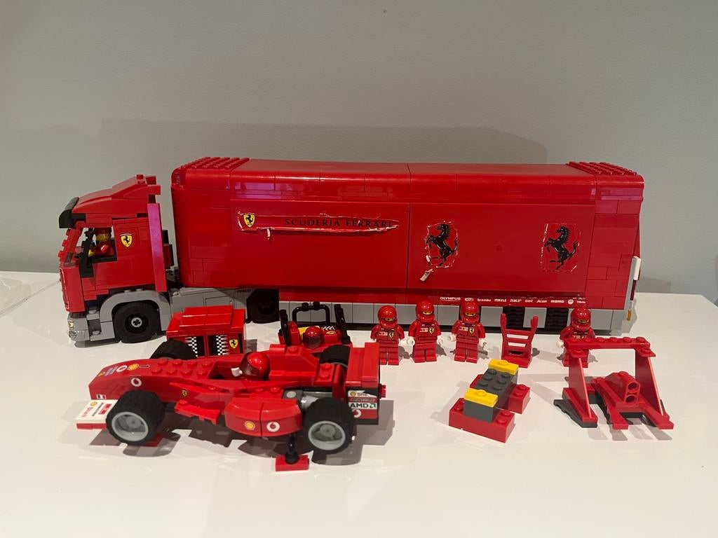 Lego 8654 racers scuderia ferrari truck met instructie, Ophalen of Verzenden, Zo goed als nieuw