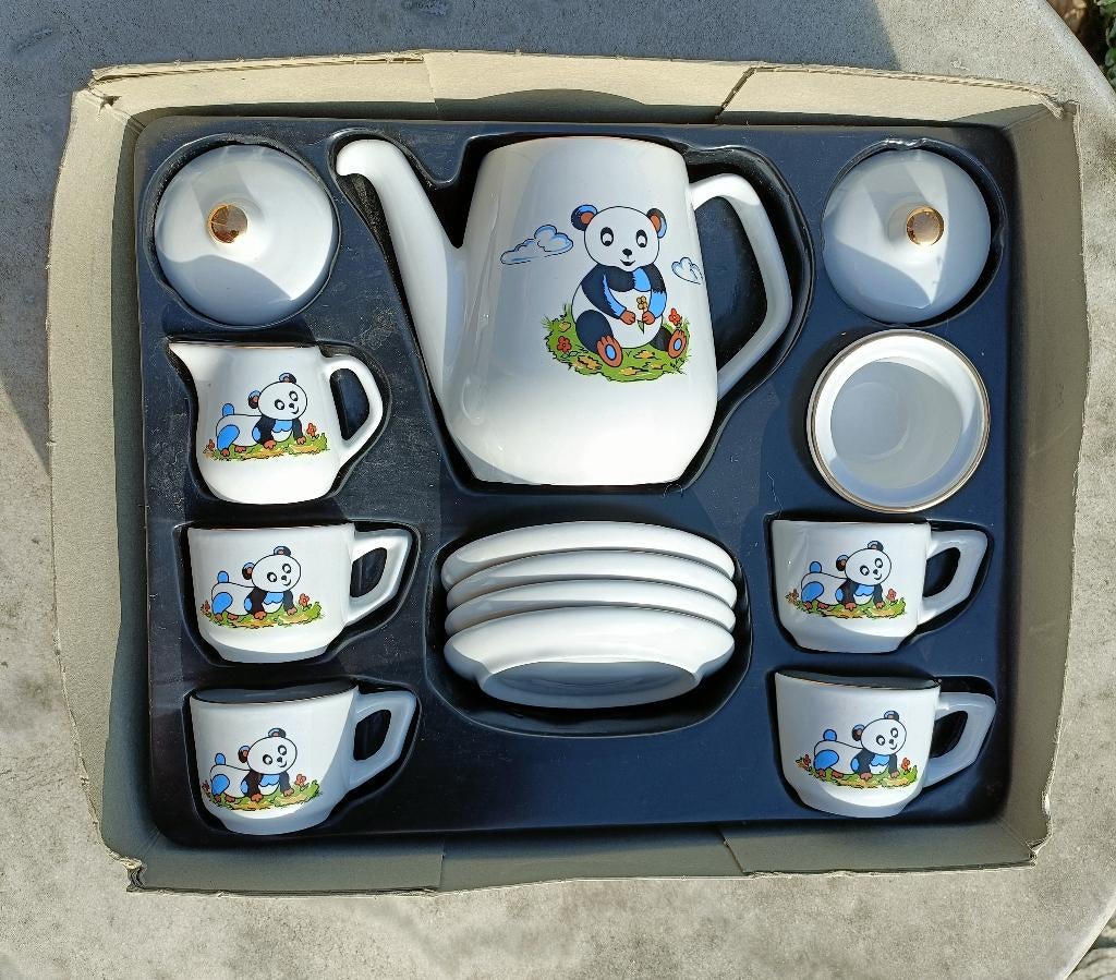 Vintage DOUWE EGBERTS panda kinderservies MINT CONDITION, Huis en Inrichting, Keuken | Servies, Zo goed als nieuw, Kop(pen) en/of Schotel(s)