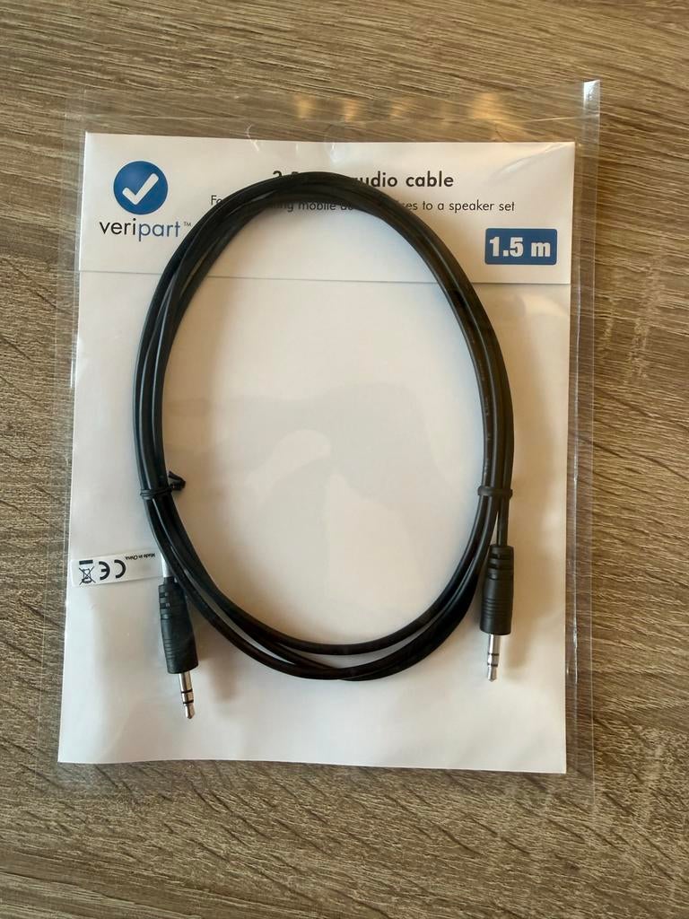 Veripart 3.5 mm audio kabel 1.5 m, Audio, Tv en Foto, Audiokabels en Televisiekabels, Nieuw, Ophalen of Verzenden