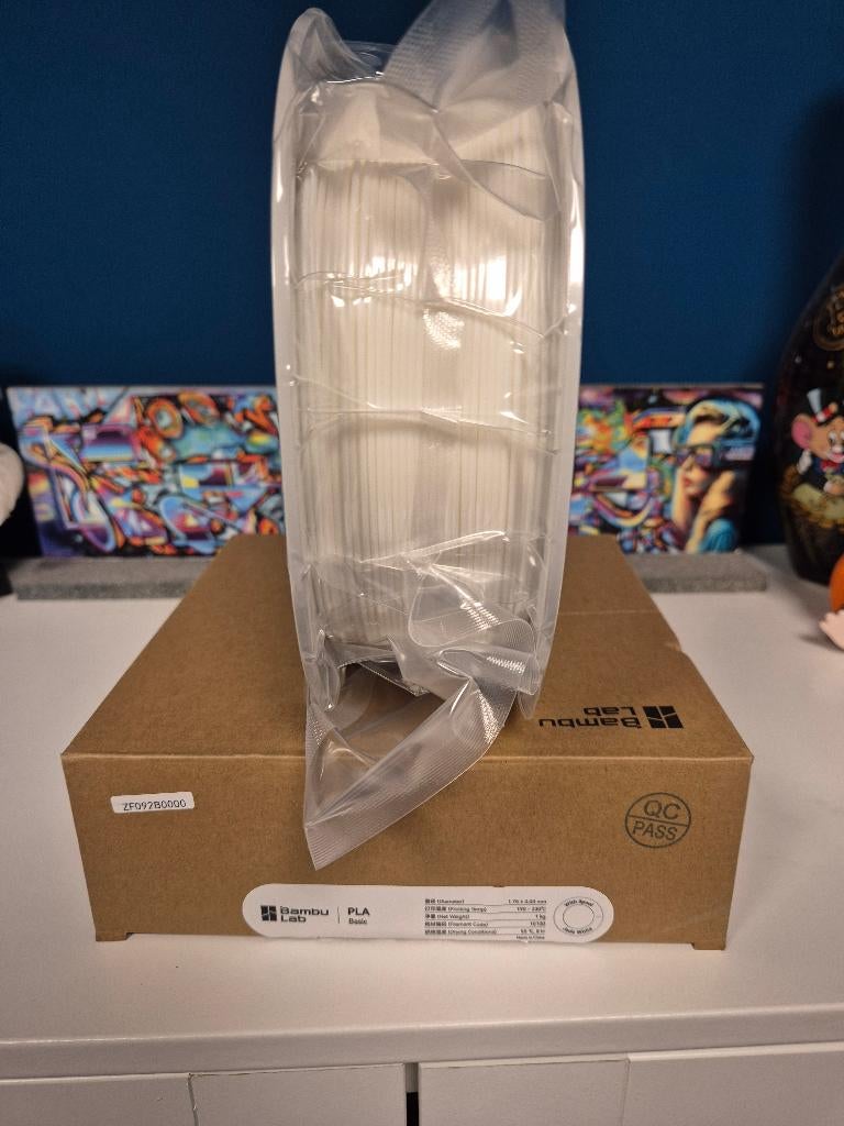 Bambu Lab PLA basic - Jade White (1kg), Computers en Software, 3D-printerbenodigheden, Ophalen of Verzenden, Nieuw