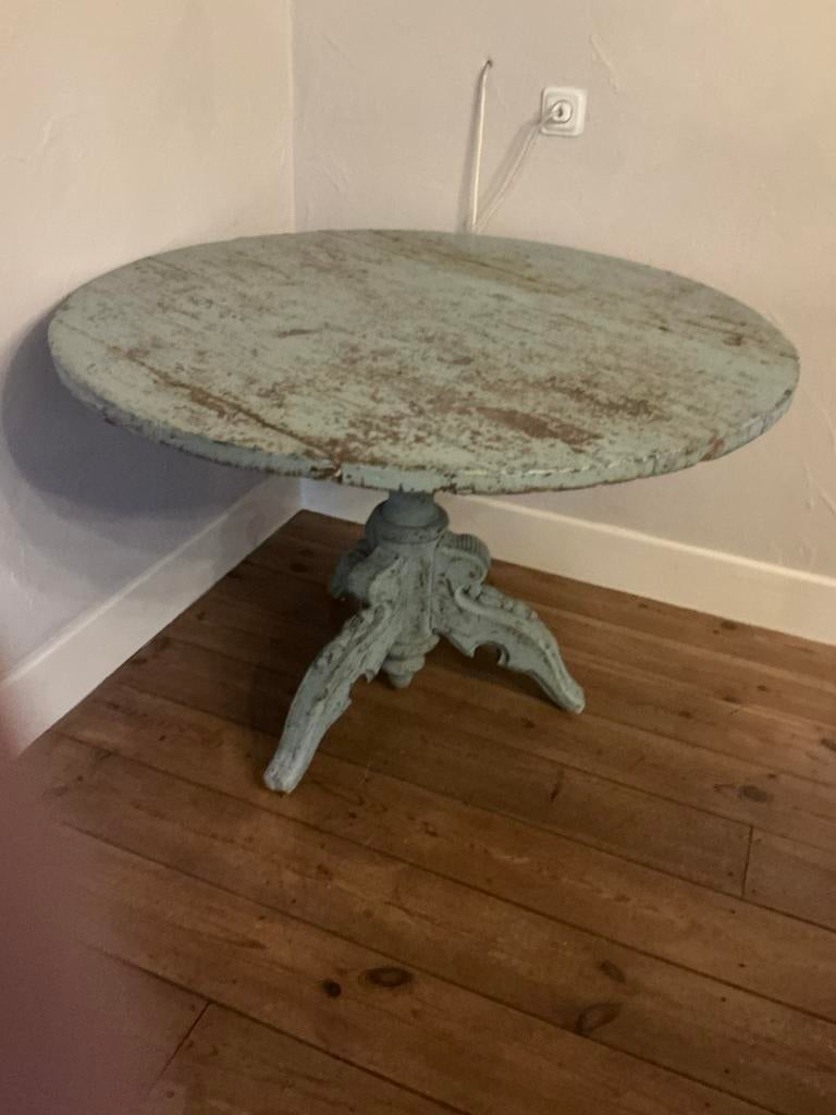 Antieke Franse  ronde eet  tafel, Antiek en Kunst, Ophalen