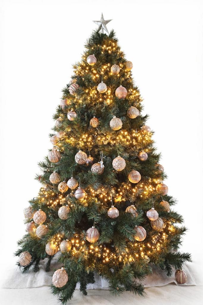 Kerstboom inclusief verlichting en kerstballen, Diversen, Kerst, Ophalen, Zo goed als nieuw