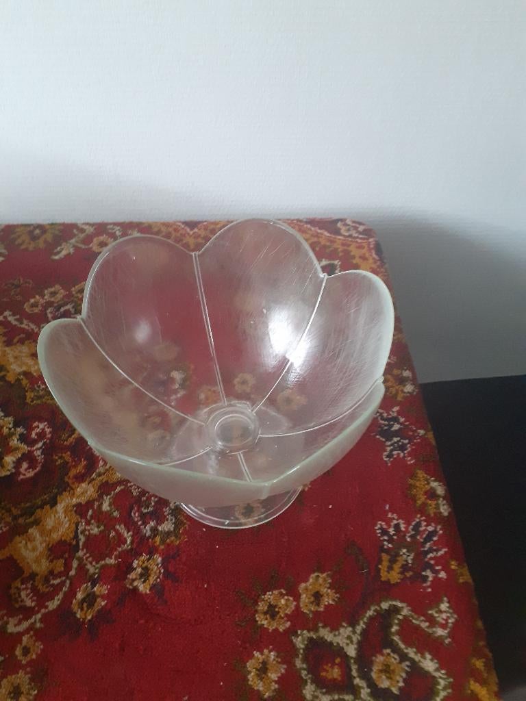 vintage  glazen fruit of bowl schaal, Ophalen, Rond, Glas