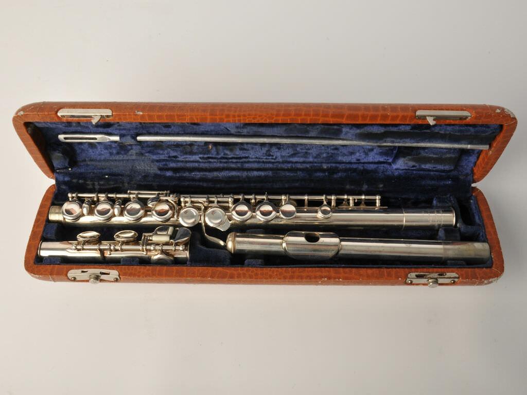 Gebruikte Dwarsfluit Philipp Hammig gereviseerd, Ophalen of Verzenden, Gebruikt, Dwarsfluit, Met koffer of tas