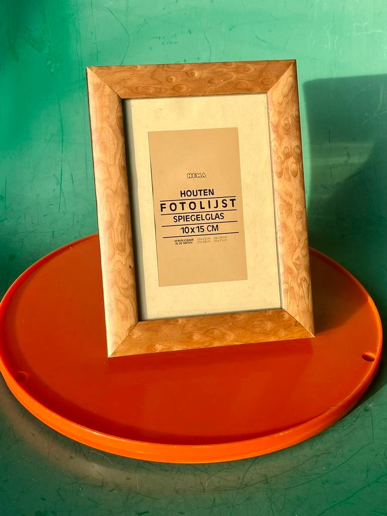 Vintage HEMA houten fotolijstje passe-partout mid century, Huis en Inrichting, Minder dan 50 cm, Ophalen of Verzenden, Zo goed als nieuw