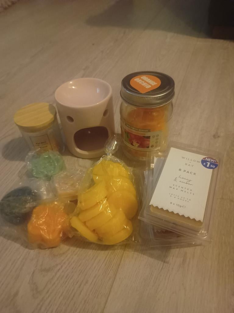 Lichtroze waxbrander met veel waxmelts, Huis en Inrichting, Woonaccessoires | Kandelaars en Kaarsen, Ophalen of Verzenden, Zo goed als nieuw