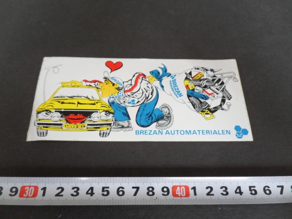 sticker BREZAN automaterialen, Verzamelen, Ophalen, Zo goed als nieuw