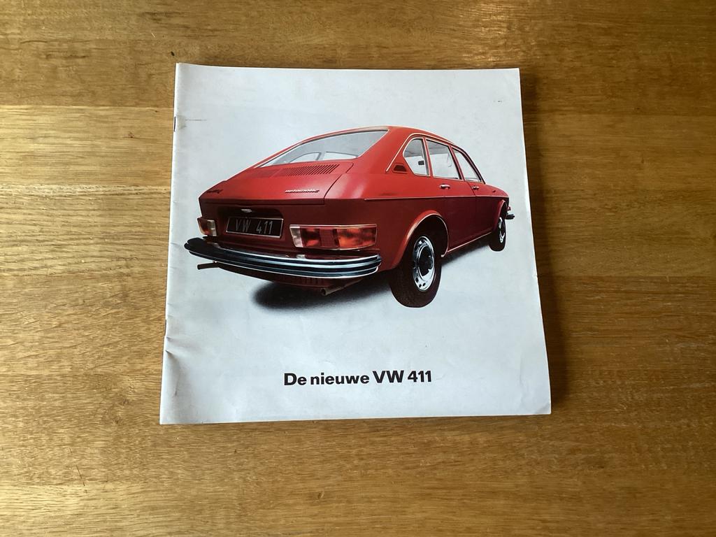 VW 411 Brochure - 1968, Boeken, Auto's | Folders en Tijdschriften, Ophalen of Verzenden, Gelezen, Volkswagen