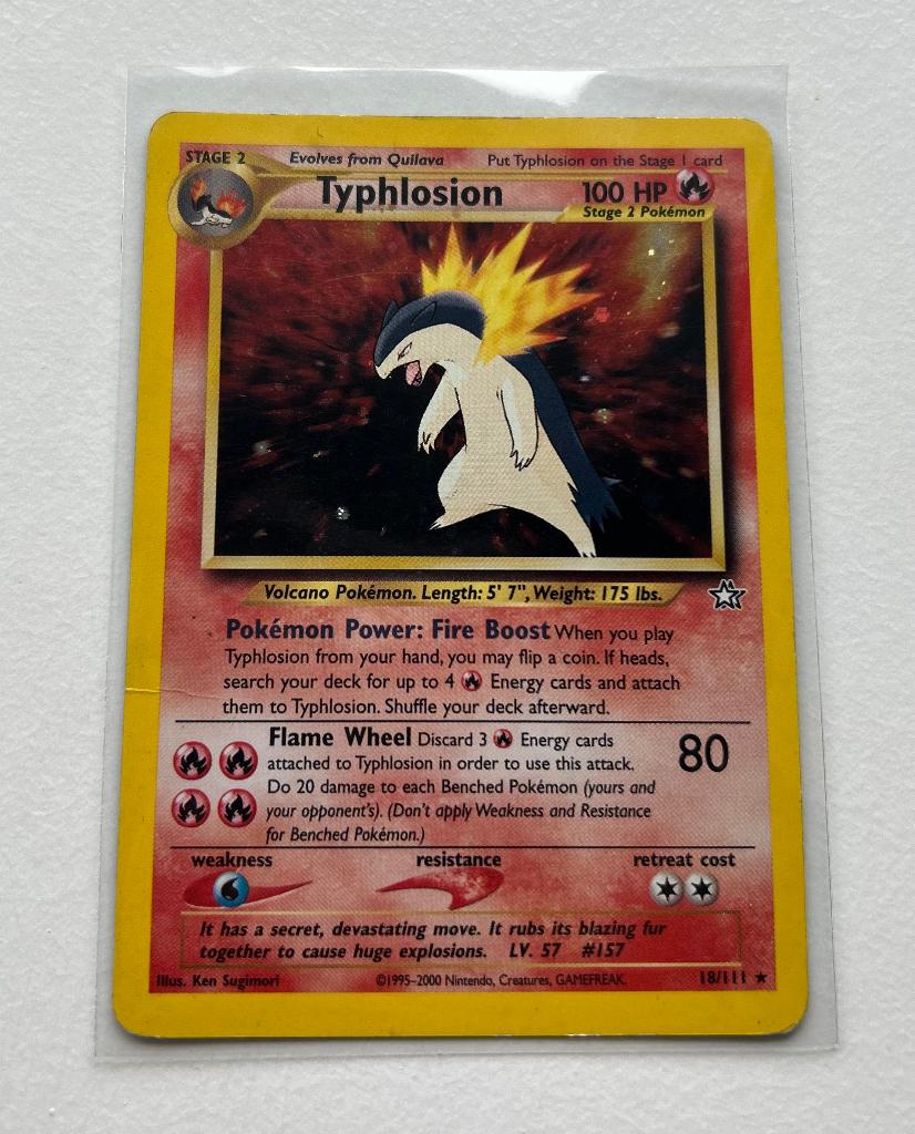 Typhlosion Neo Genesis 18/111, Ophalen of Verzenden, Zo goed als nieuw, Losse kaart, Foil