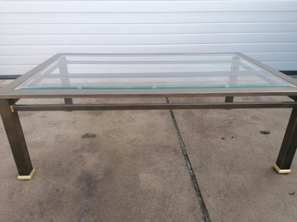 Messing salontafel 128x78x44 cm, Huis en Inrichting, Tafels | Salontafels, Ophalen, 100 tot 150 cm, 50 tot 100 cm, Zo goed als nieuw