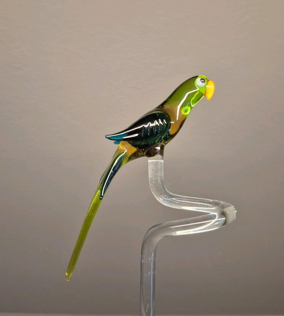 Mondgeblazen Papagaai op Stok, Ophalen of Verzenden