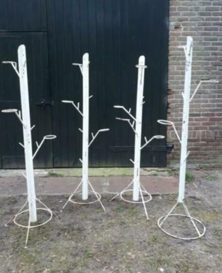 Oude Vintage Metalen Plantenrek Plantenstandaard, Tuin en Terras, Bloembakken en Plantenbakken, Gebruikt, Metaal, Minder dan 30 cm