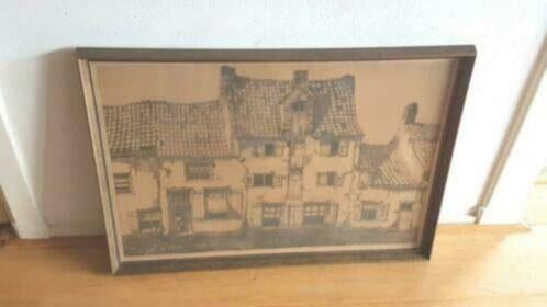 ets Paternosterstraat Amersfoort Willem Jan v. Dam 1928, Antiek en Kunst, Kunst | Etsen en Gravures, Ophalen