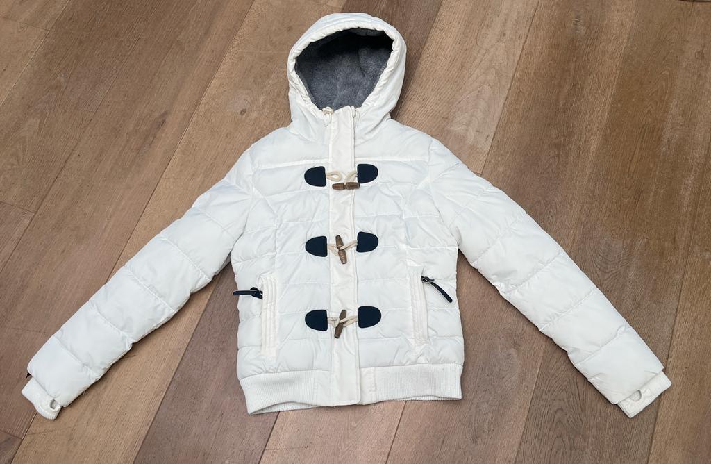 Witte Superdry jas - Maat M, Ophalen of Verzenden, Zo goed als nieuw, Maat 38/40 (M), Wit