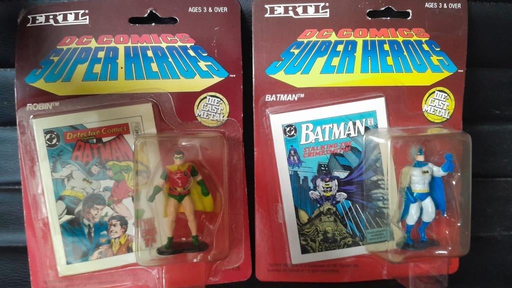 batman en robin ertl op blister 1990, Ophalen of Verzenden, Nieuw, Film, Actiefiguur of Pop