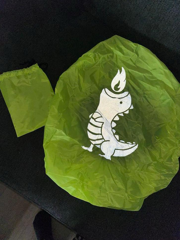 Reflecterende regenhoes rugzak met draak, Ophalen of Verzenden, Nieuw, Kinderen