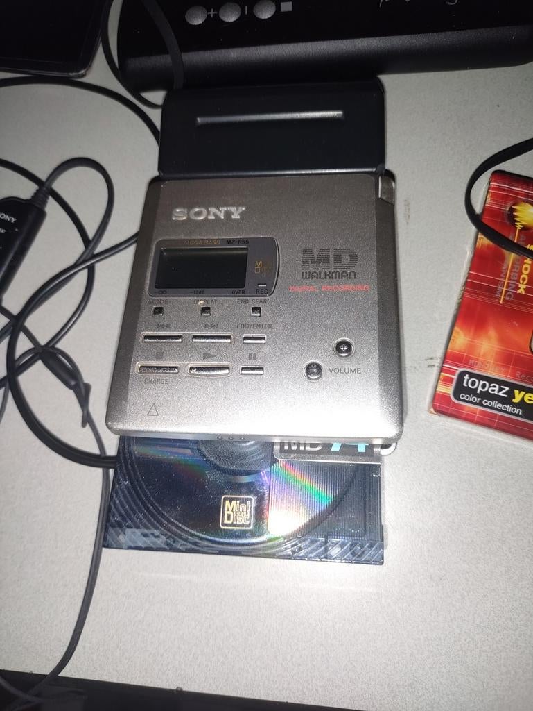 Sony MZ-R55 minidisc speler in, Ophalen of Verzenden, Minidisc-speler