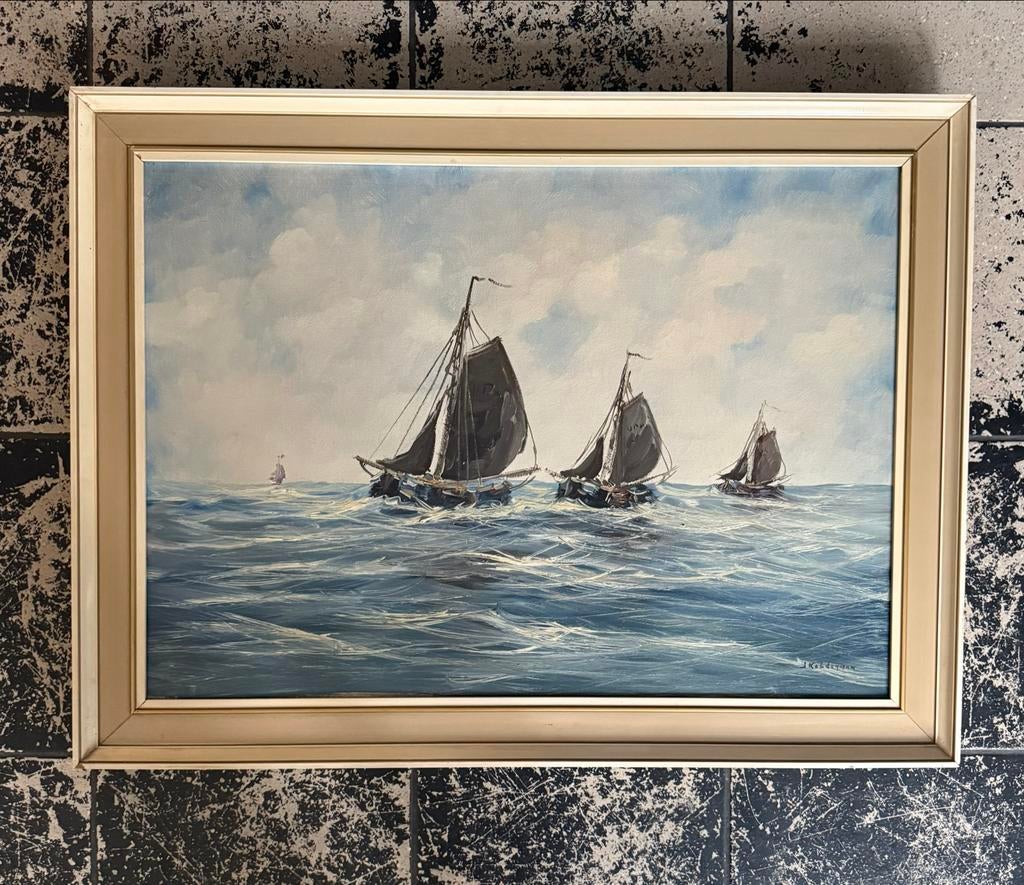 J. Kelderman – Zeilboten op Zee, Ophalen