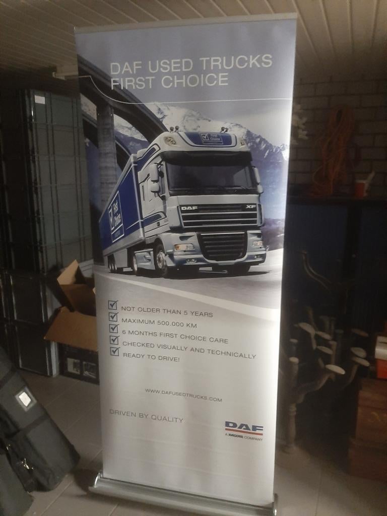 Originele oprolbare DAF EURO 5 BANNER poster  85X210 CM, Ophalen of Verzenden, Zo goed als nieuw, Auto's